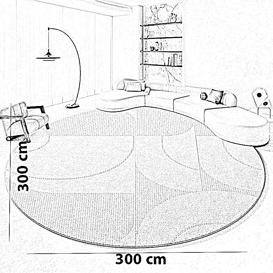 سجادة قطن و حرير، 300*300 سم