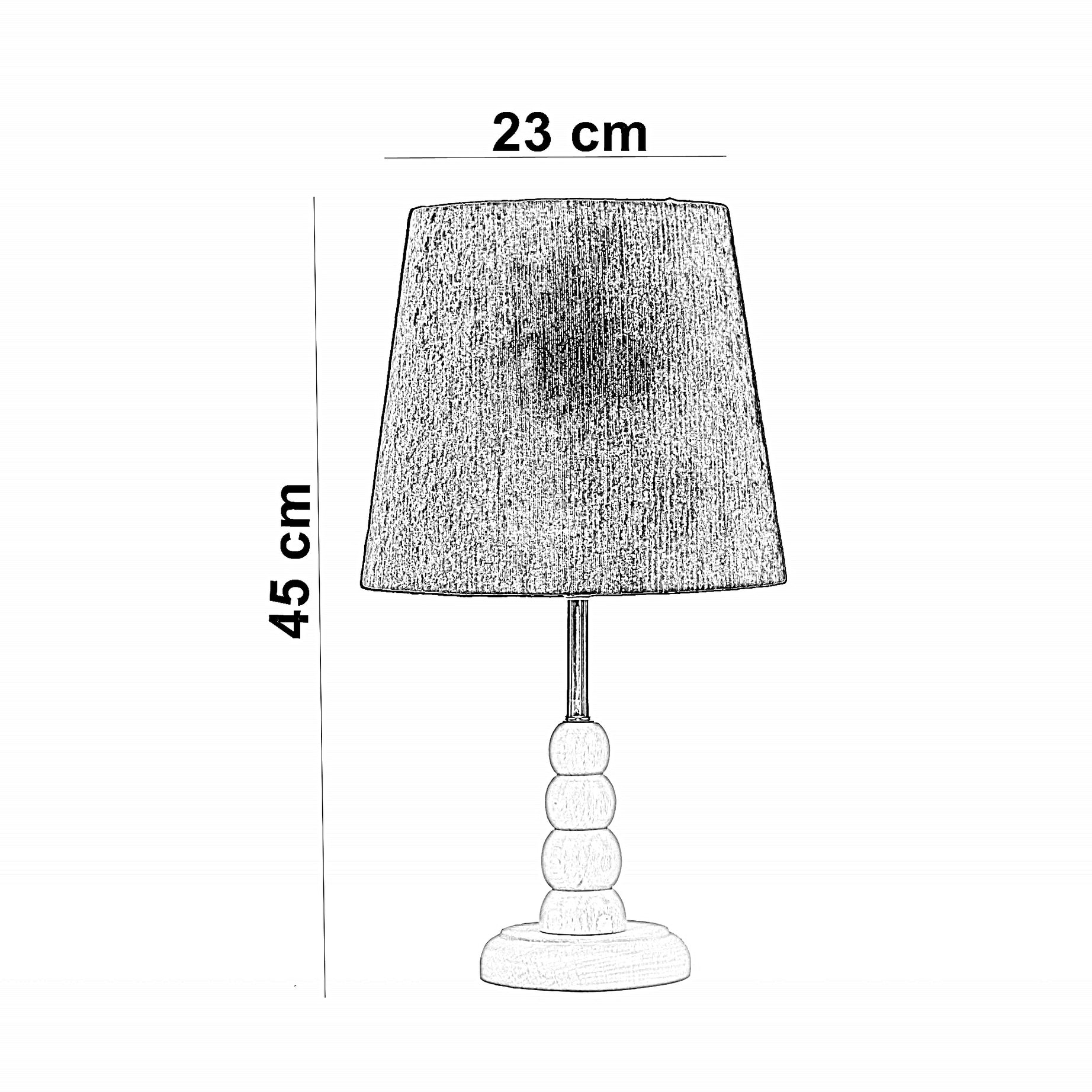 أباجورة خشب زان، 23*45 سم