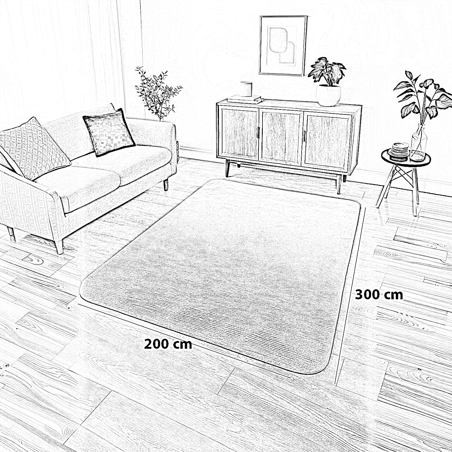 سجادة قطن و حرير، 200*300 سم