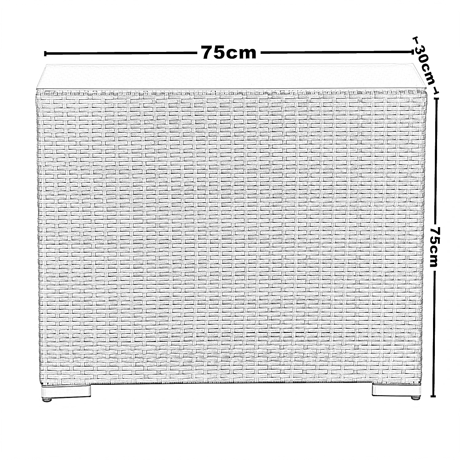 طقم للحدائق معدن و راتان، 3 قطع
