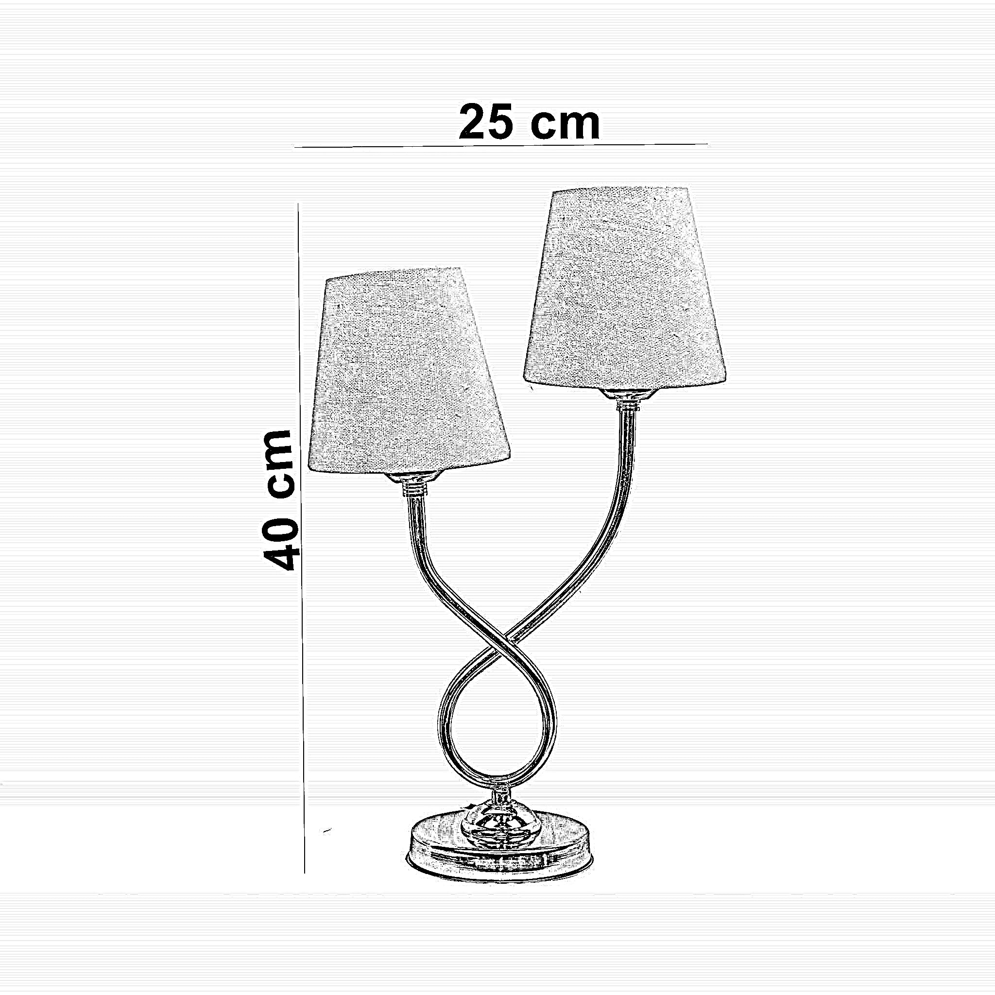 أباجورة معدن، 25*40 سم