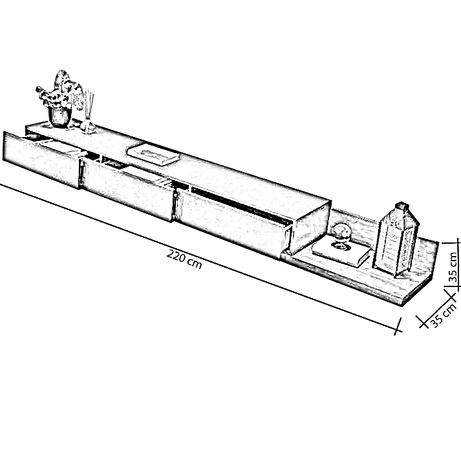 طقم ترابيزة تليفزيون مع ترابيزة قهوة، خشب ام دي اف - قطعتين