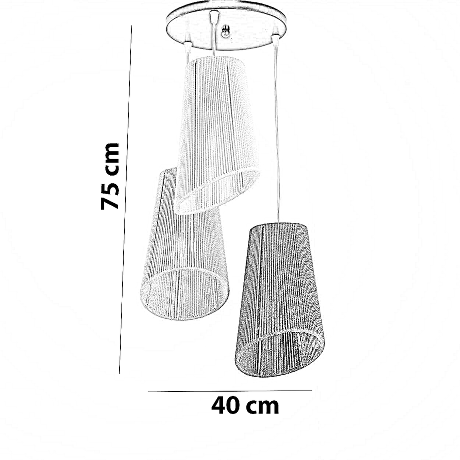 نجفة قماش، 40*75 سم