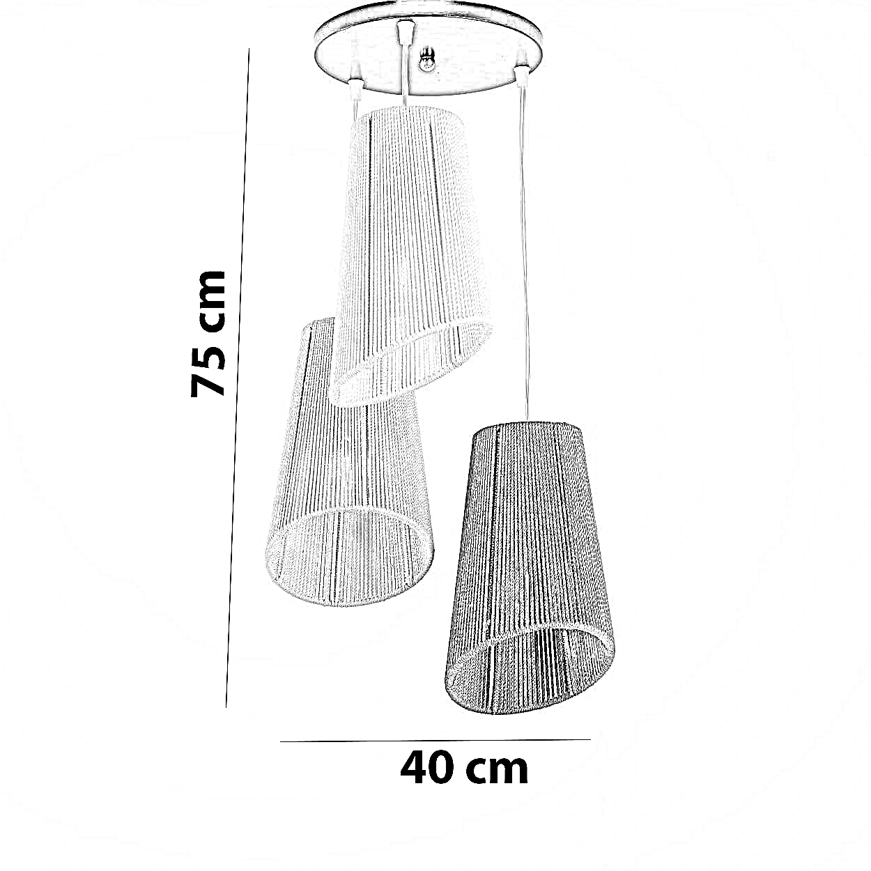 نجفة قماش، 40*75 سم