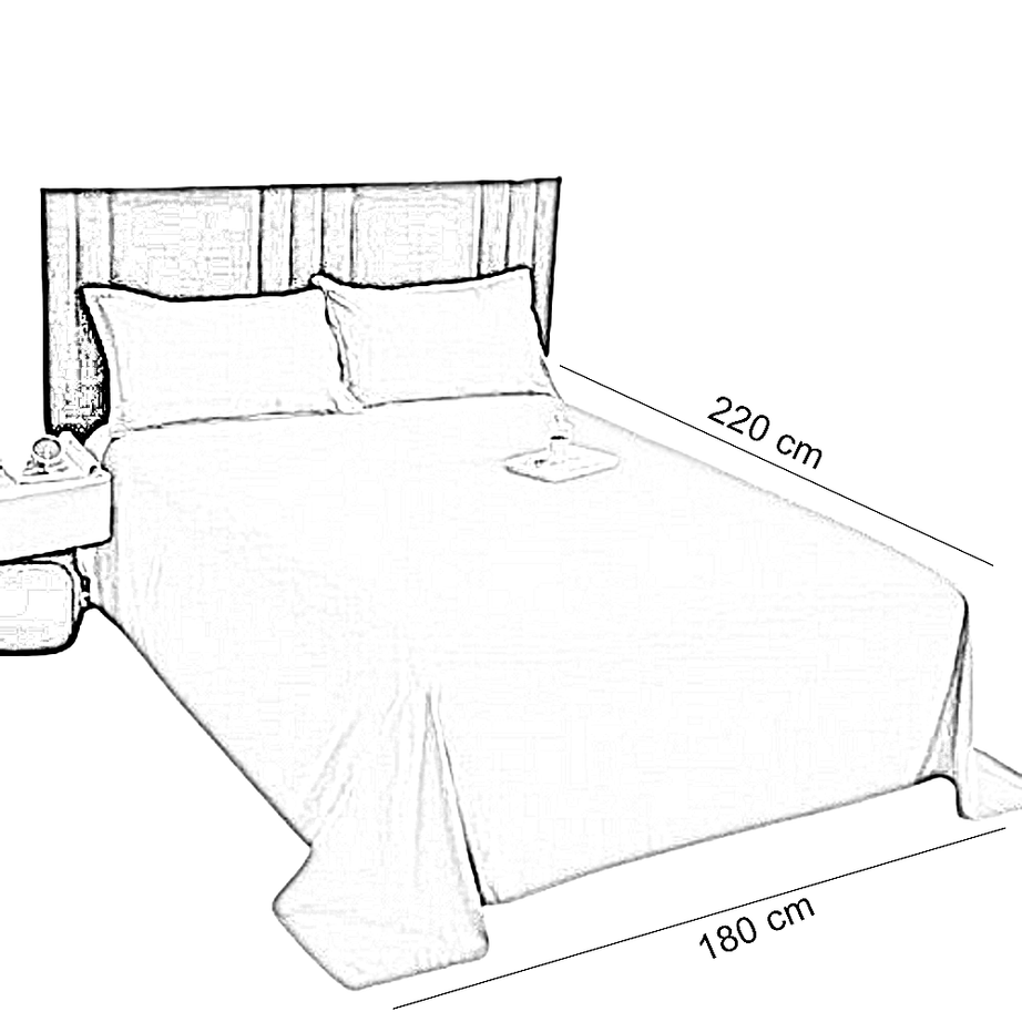 طقم ملاية سرير مايكروفايبر، 220*180 سم - كاشمير