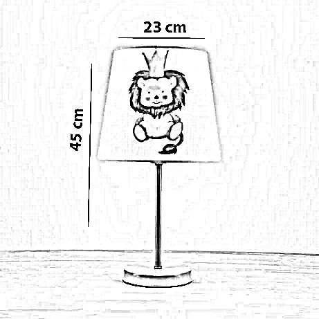 أباجورة أطفال معدن، 23*45 سم