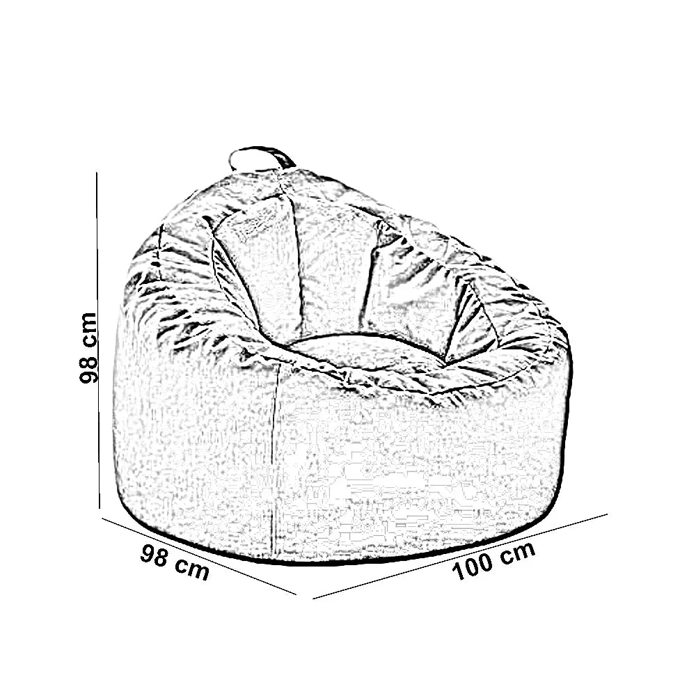 بين باج ووتر بروف، 100*98*98 سم - أزرق