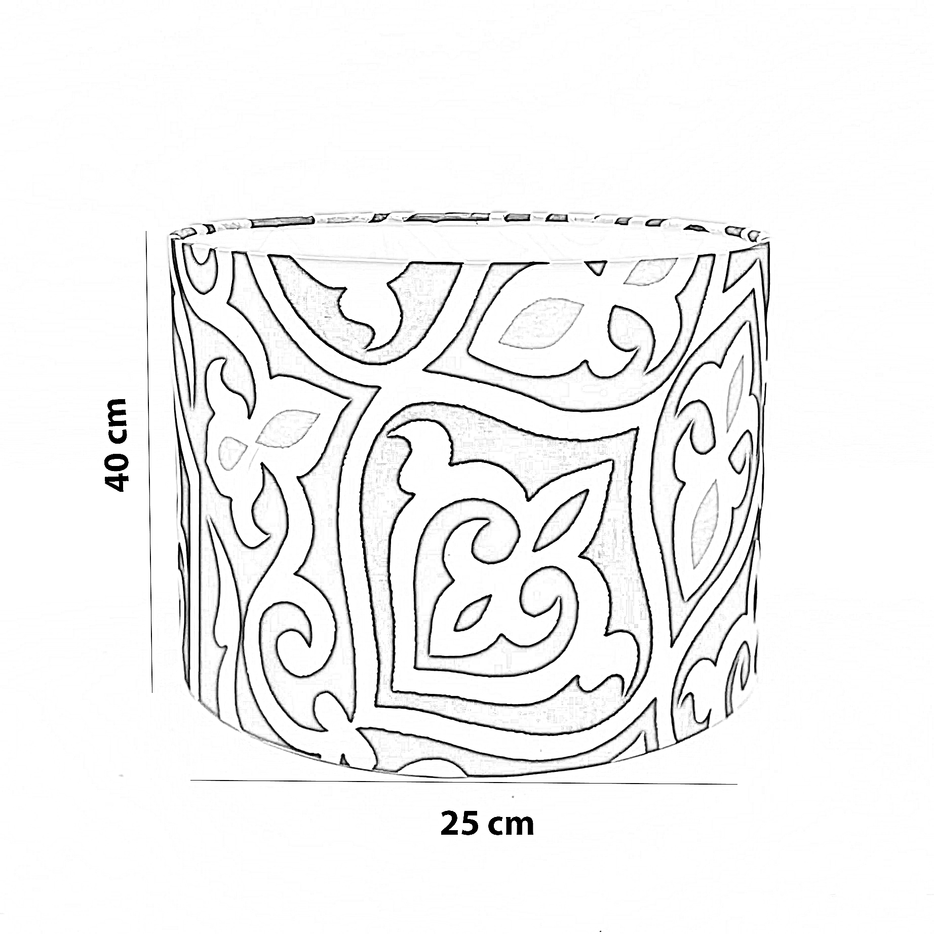 شابوه أباجورة قماش، 25*40 سم