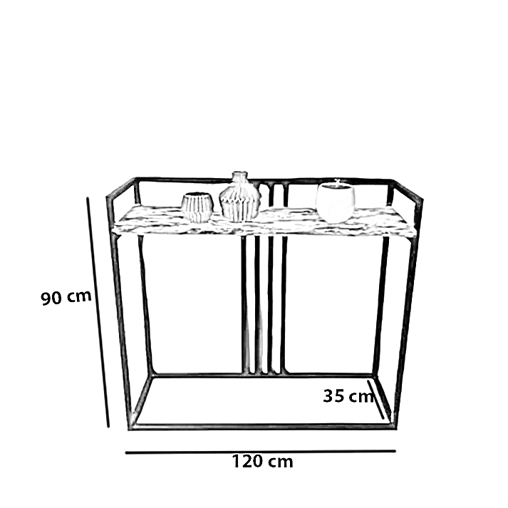 كونسول بسطح جرانيت، 120*35*90 سم