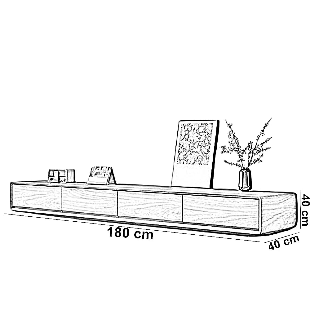 ترابيزة تليفزيون خشب كونتر، 180*40*40 سم