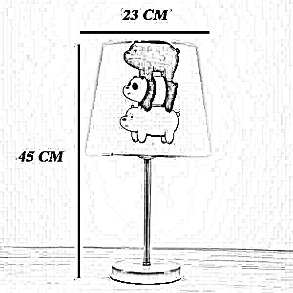 أباجورة أطفال معدن، 23*45 سم