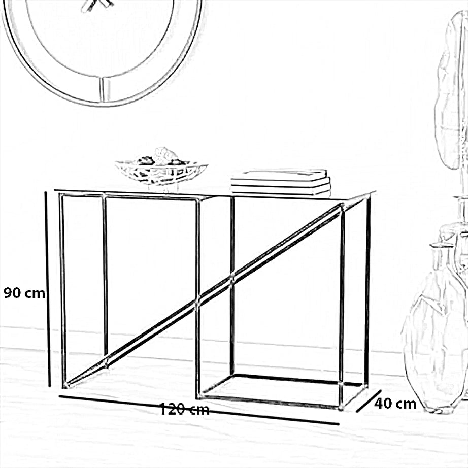كونسول معدن، 120*40*90 سم