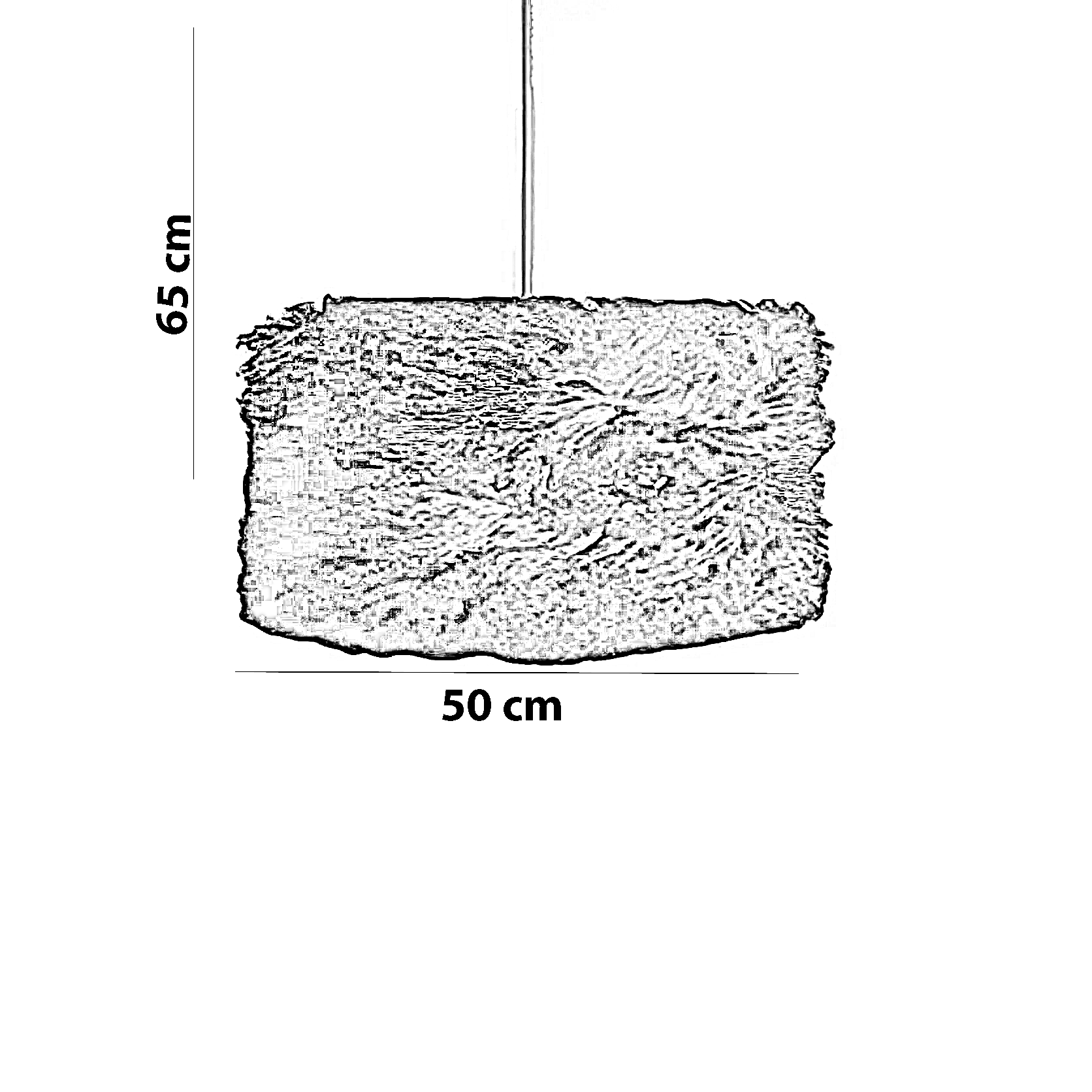 نجفة سقف ستيل و قماش، 50*65 سم
