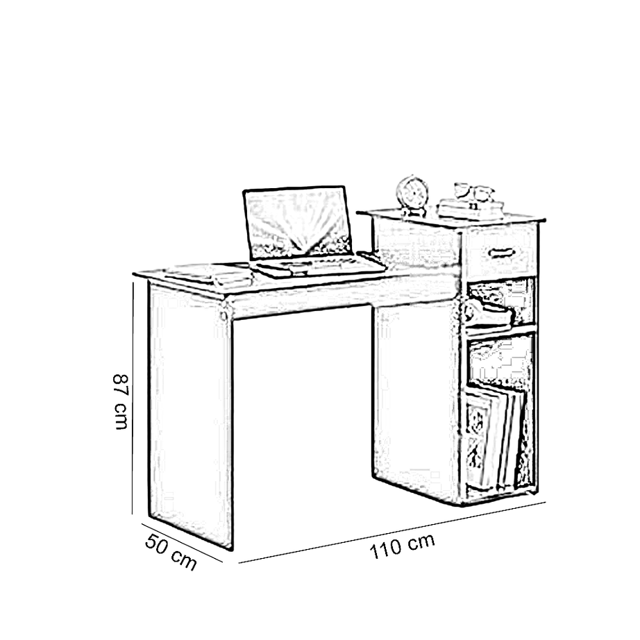 مكتب خشب ام دي اف، 110*50*87 سم