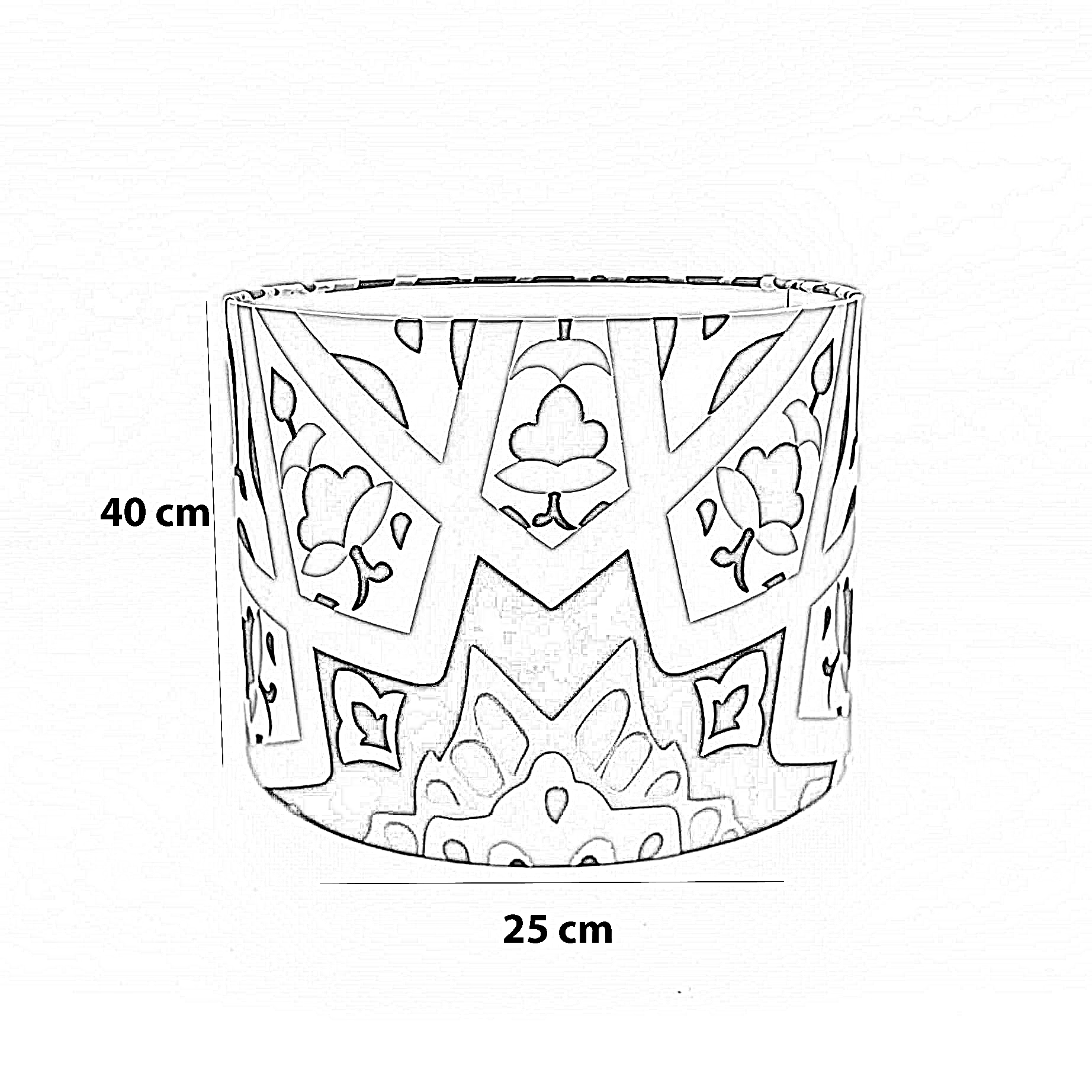 شابوه أباجورة قماش، 25*40 سم