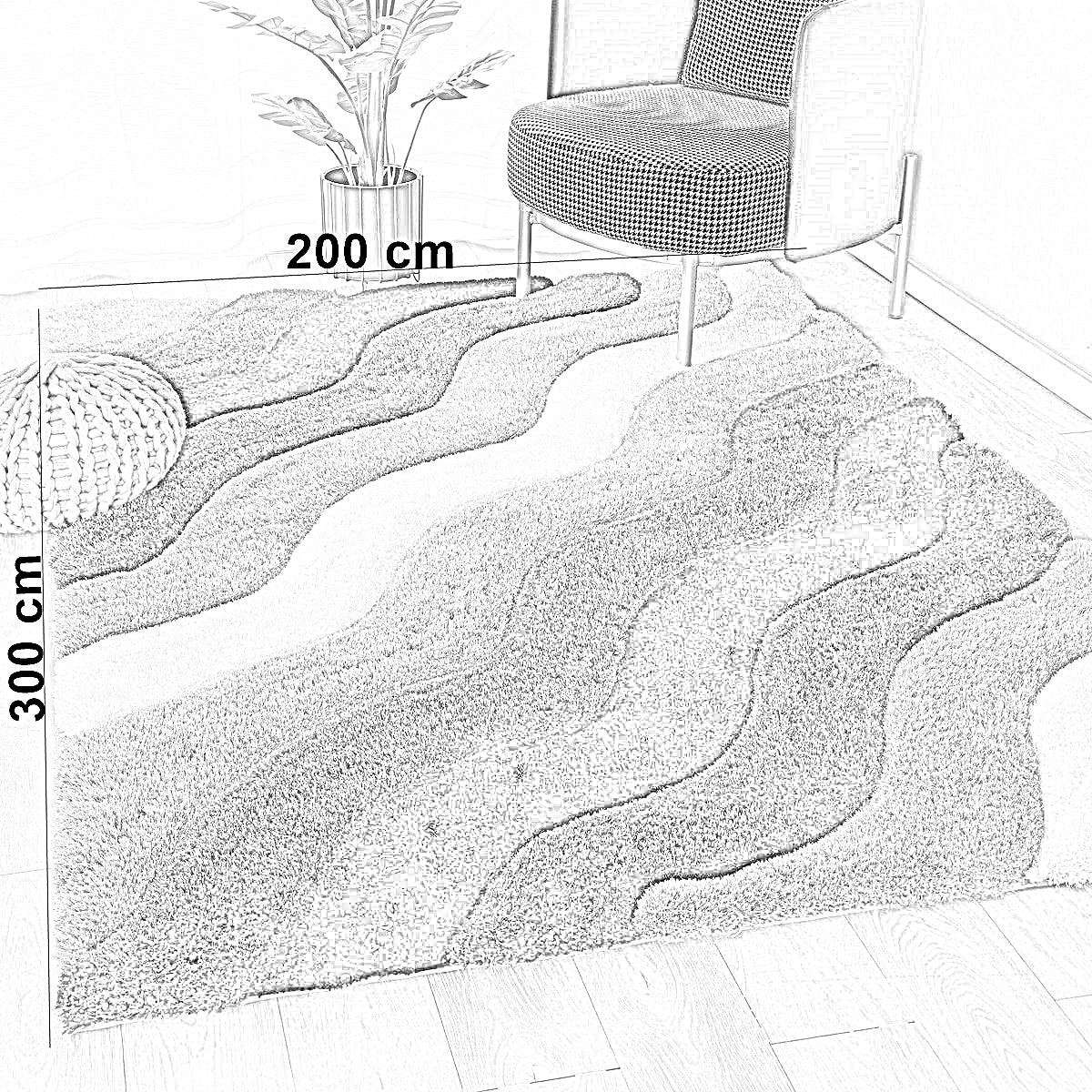 سجادة قطن و حرير، 200*300 سم