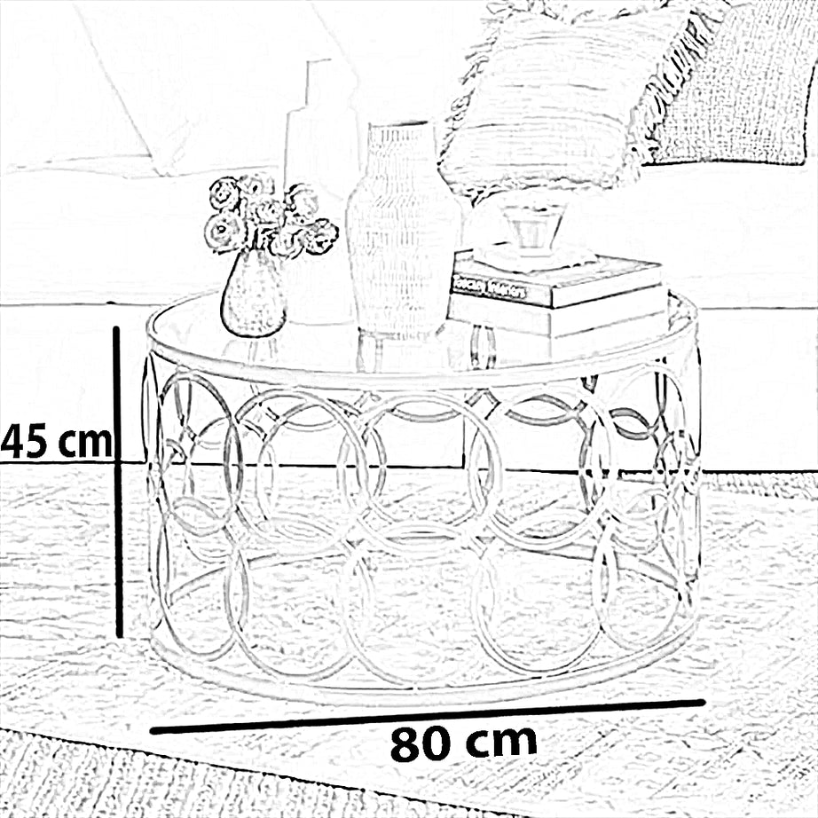 ترابيزة قهوة ستيل، 80*45 سم