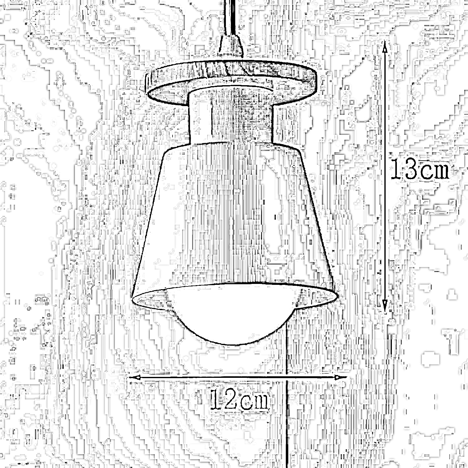 نجفة خشب زان و ومعدن، 12*113*13 سم