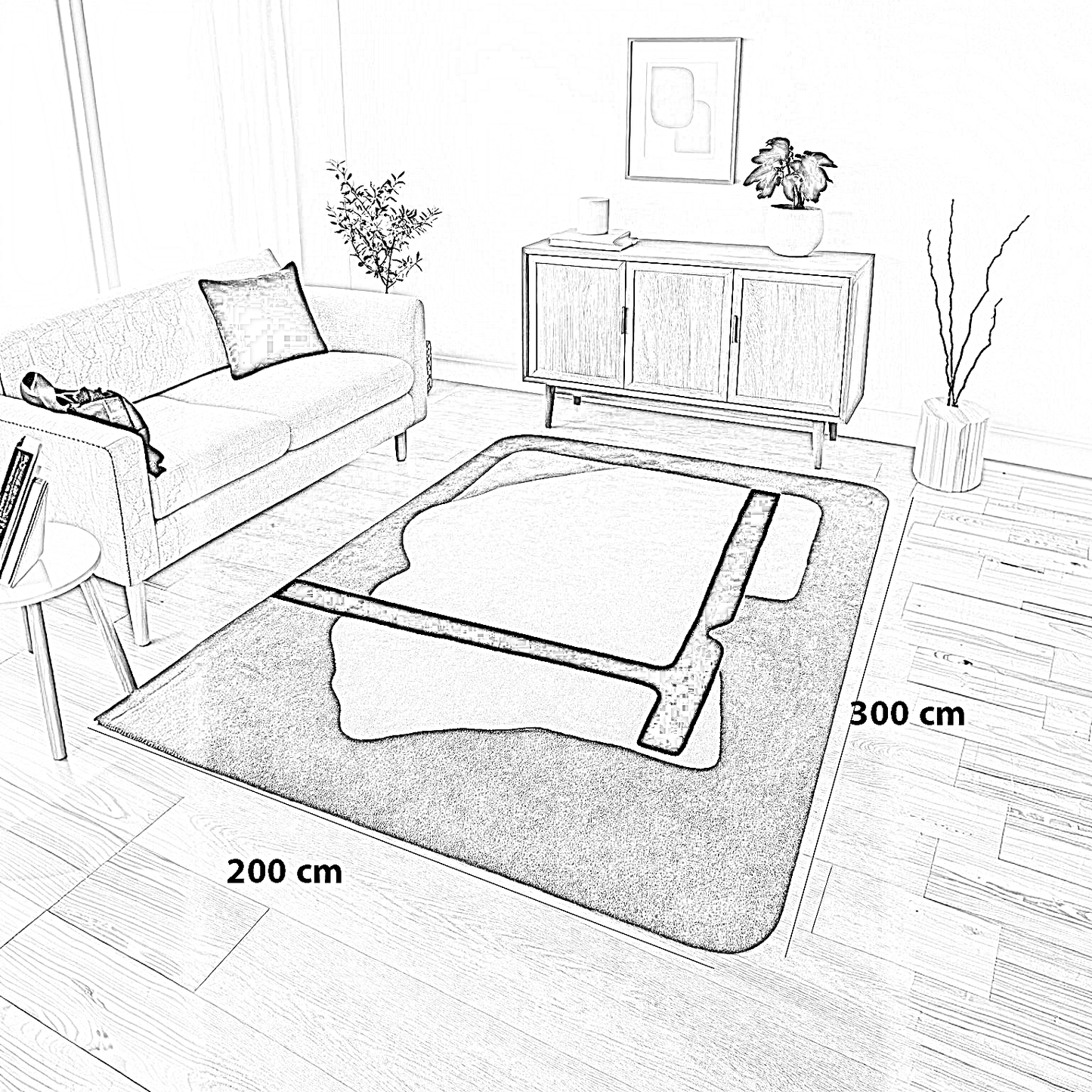 سجادة قطن و حرير، 200*300 سم