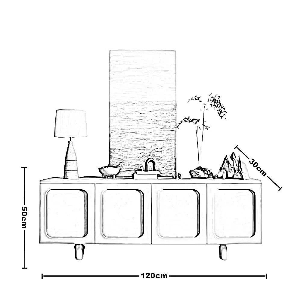 ترابيزة تليفزيون ام دي اف، 120*30*50 سم