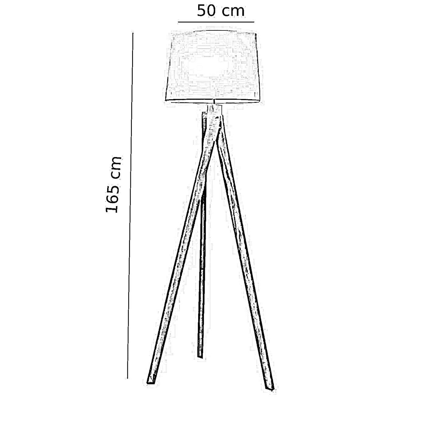 أباجورة أرضية خشب، 50*165 سم