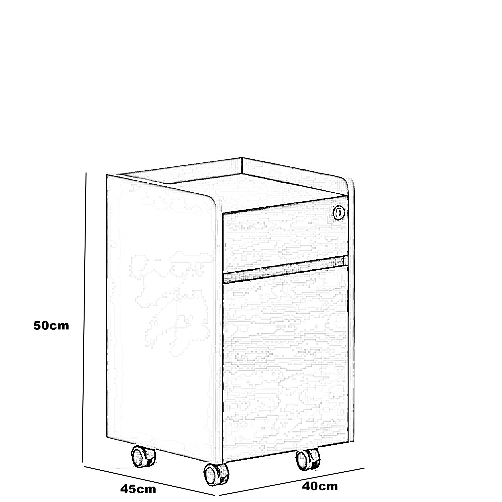 وحدة تخزين مكتبية خشب ام دي اف 40*45*50 سم