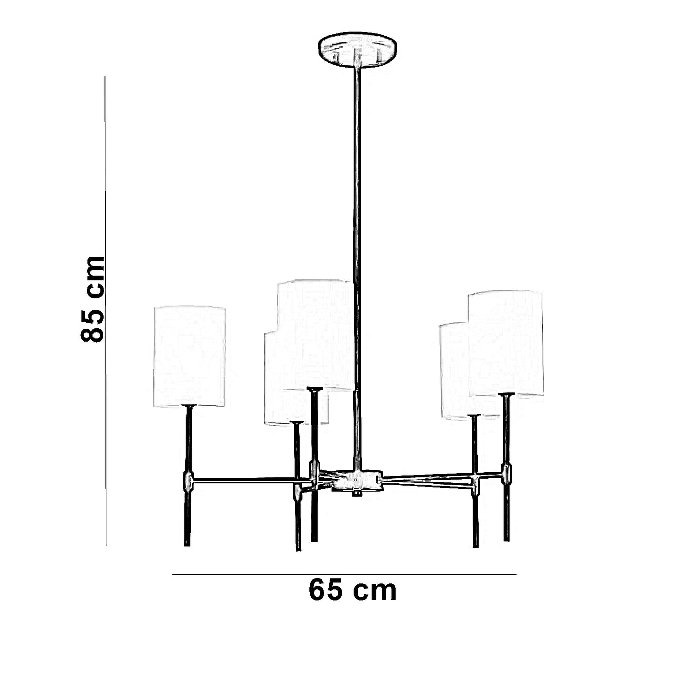 نجفة ستيل، 65*65*85 سم