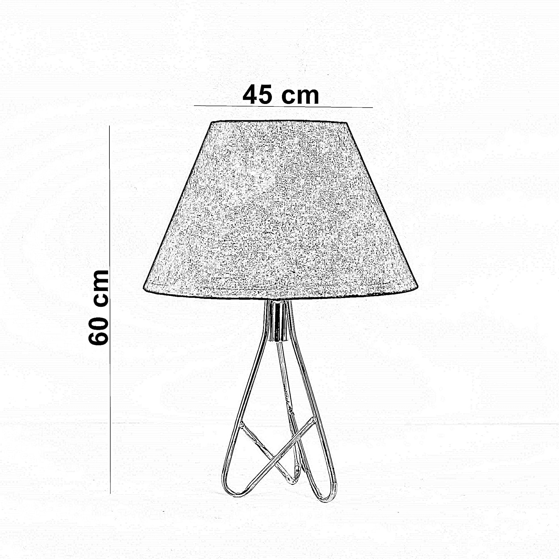 أباجورة معدن، 35*58 سم