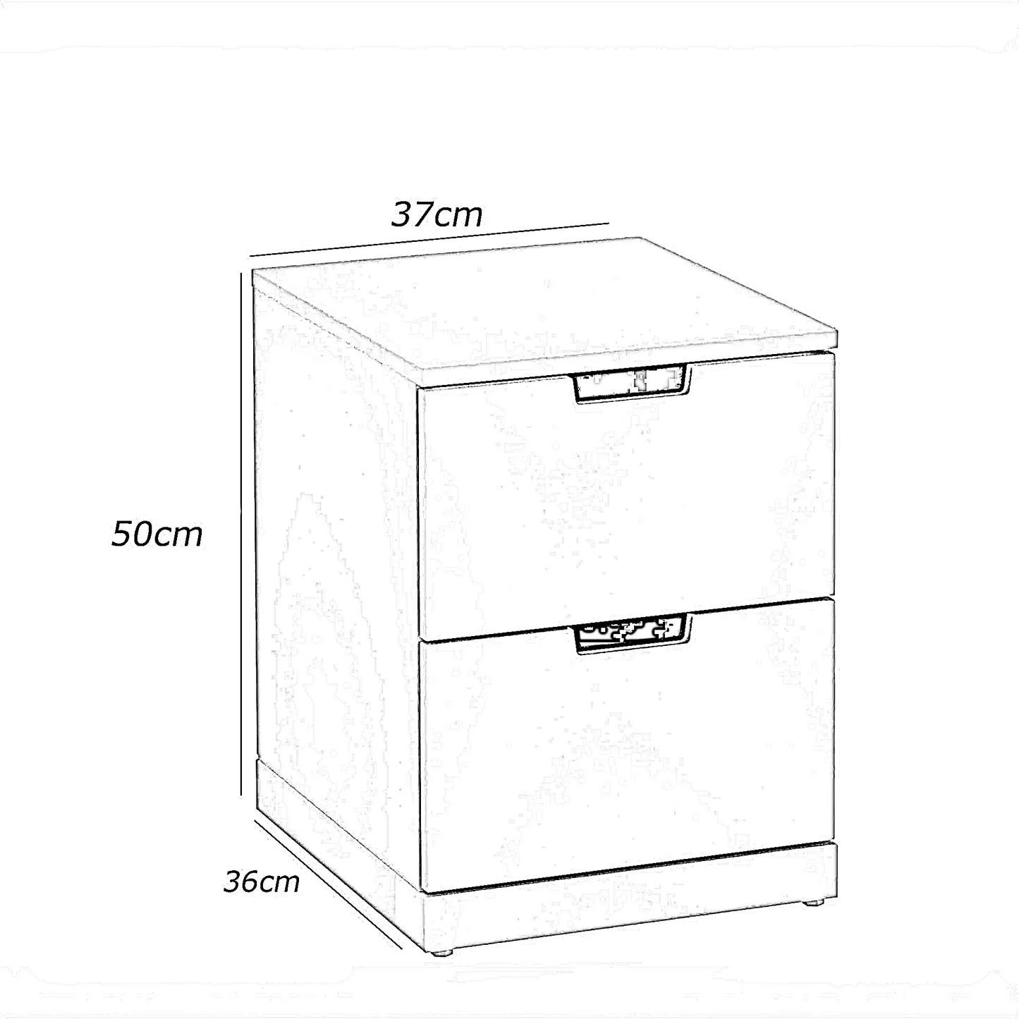 كومود خشب ام دي اف، 37*36*50 سم