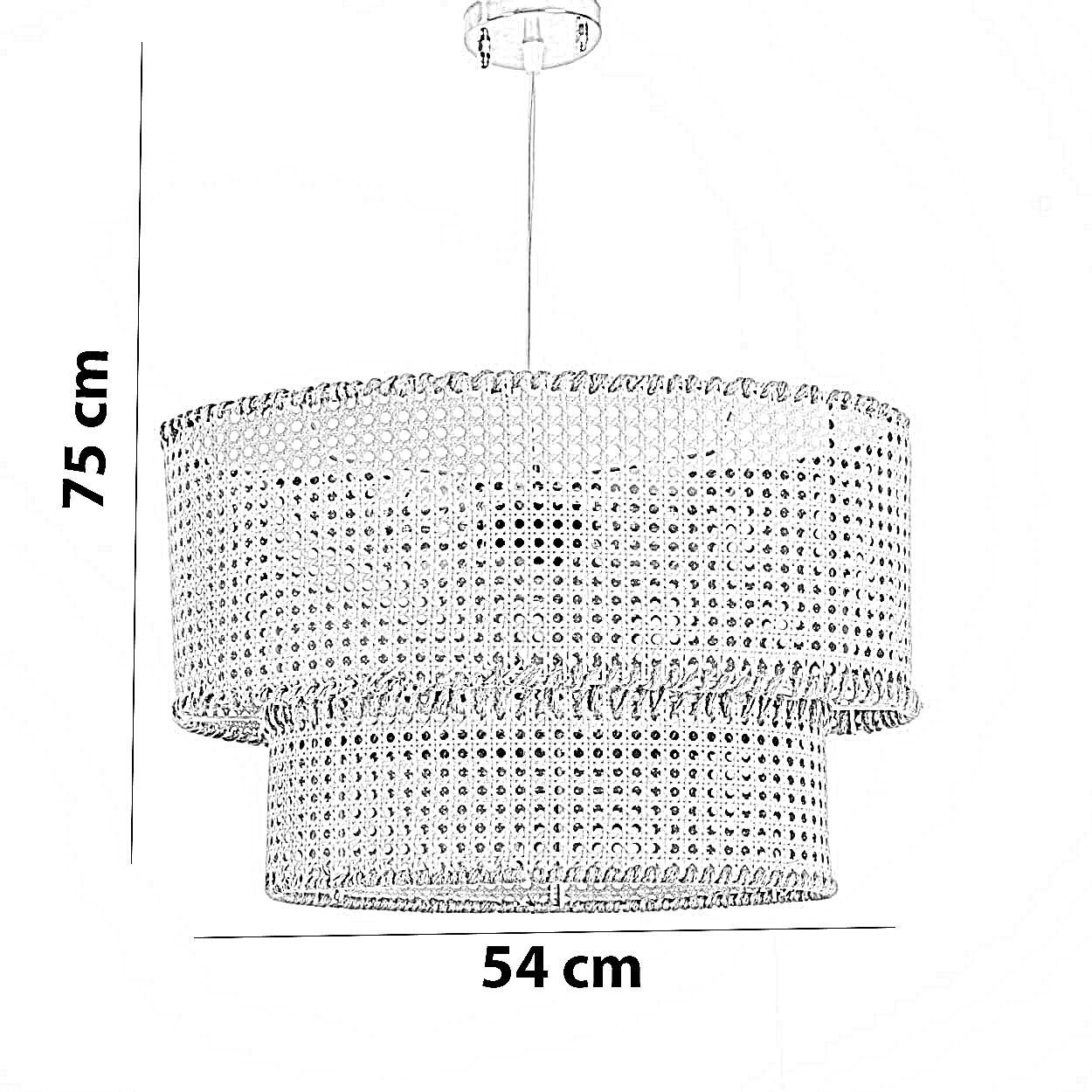 نجفة راتان، 54*75 سم