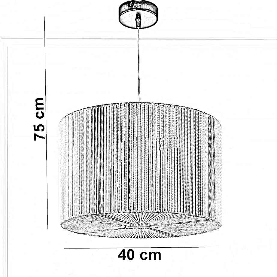 نجفة مكرمية، 40*75 سم