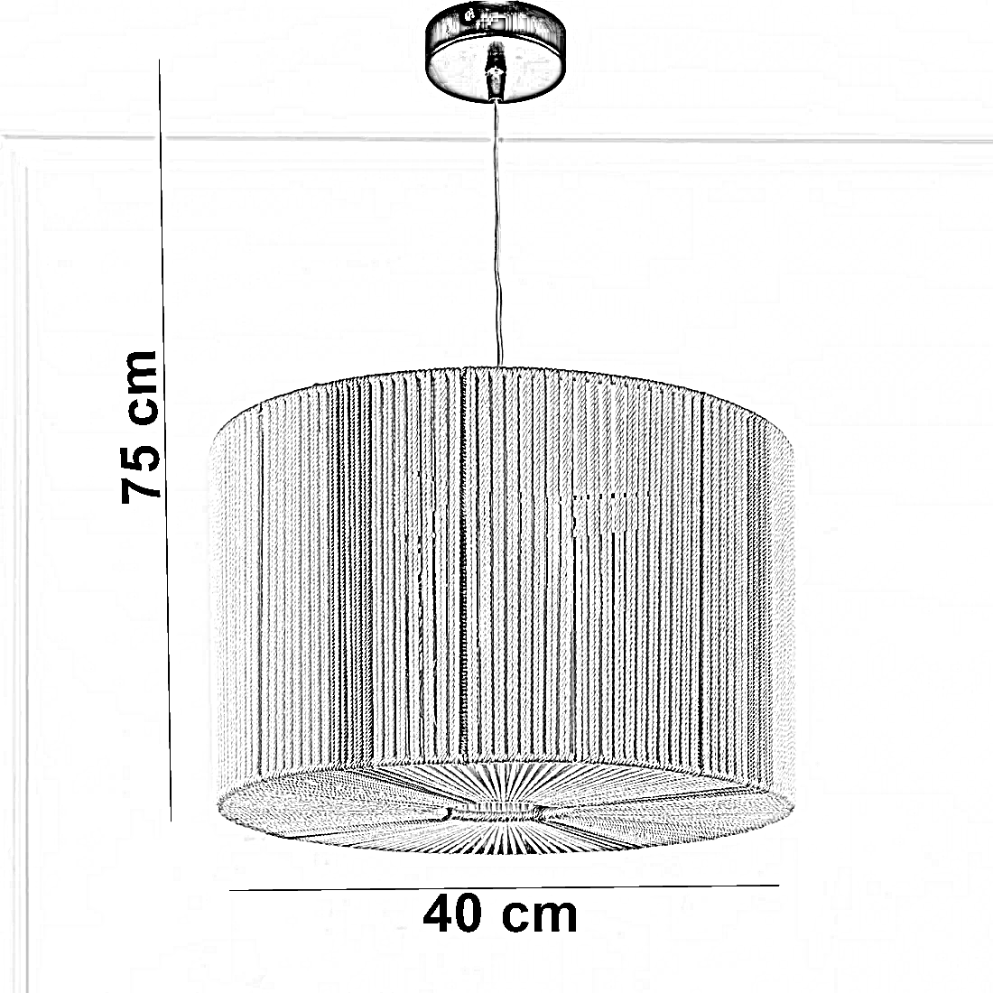 نجفة مكرمية، 40*75 سم