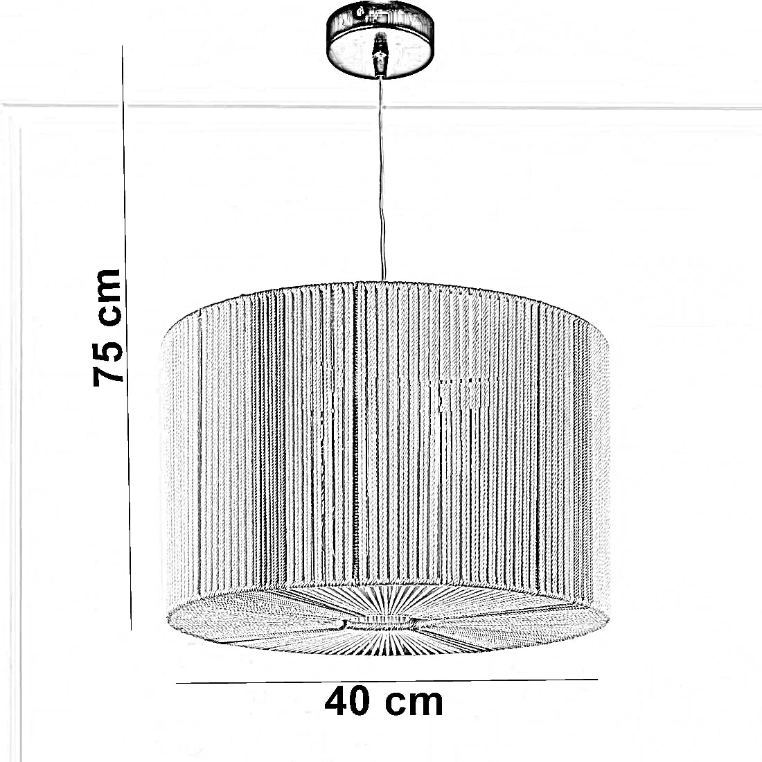 نجفة مكرمية، 40*75 سم