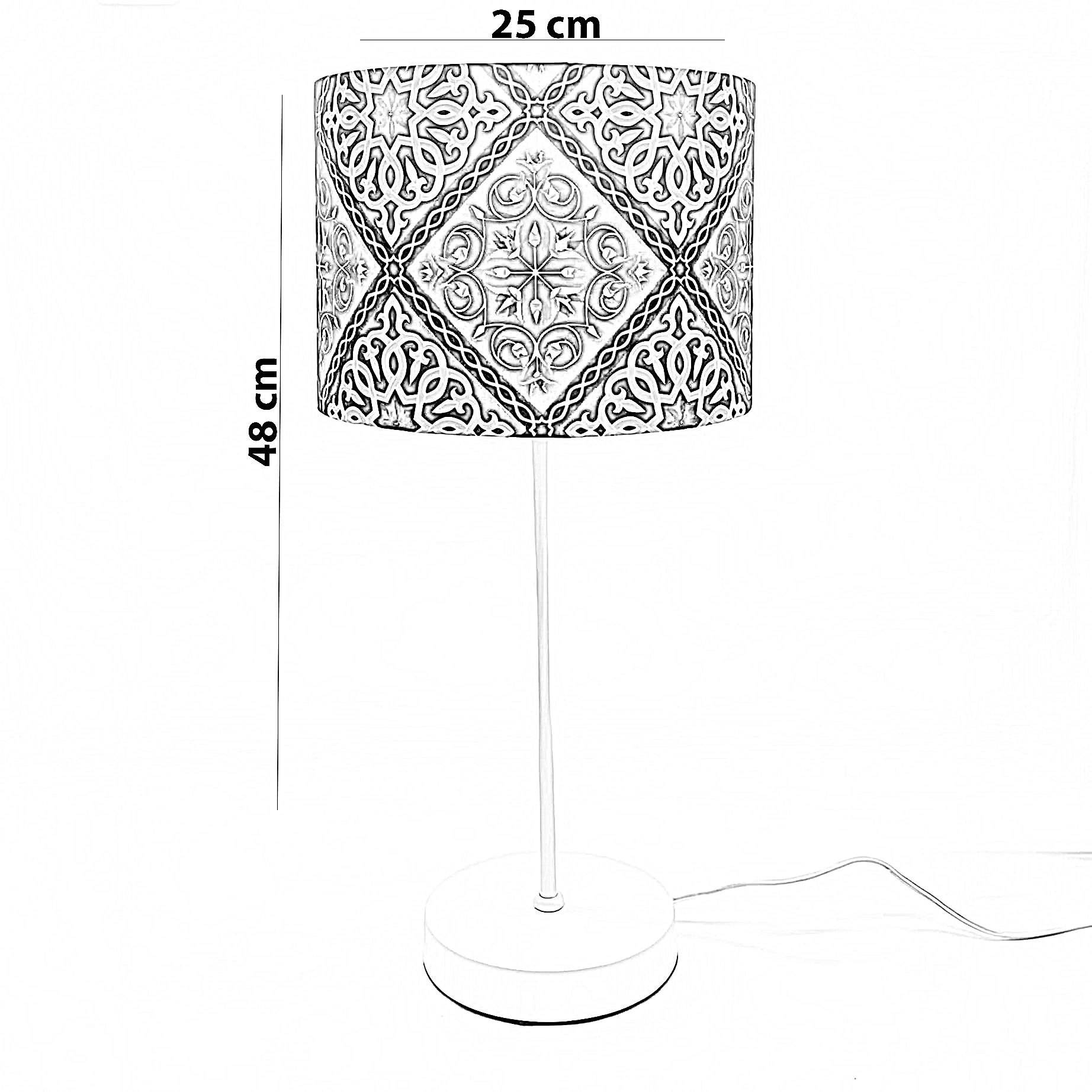 أباجورة رمضانية قماش، 25*48 سم