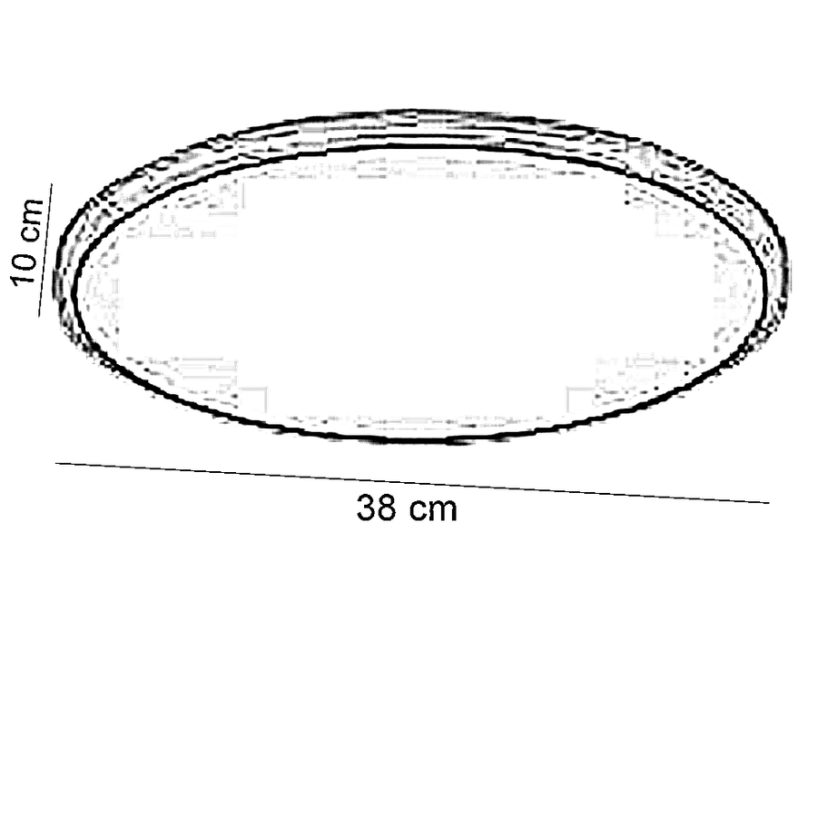 نجفة أكريليك، 38*10 سم- أبيض× أسود