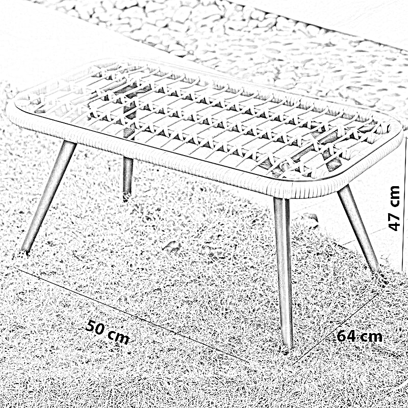 طقم خارجي ستيل و راتان، 4 قطع
