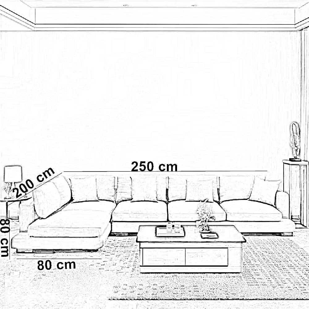 ركنة خشب موسكي، 250*200*80 سم