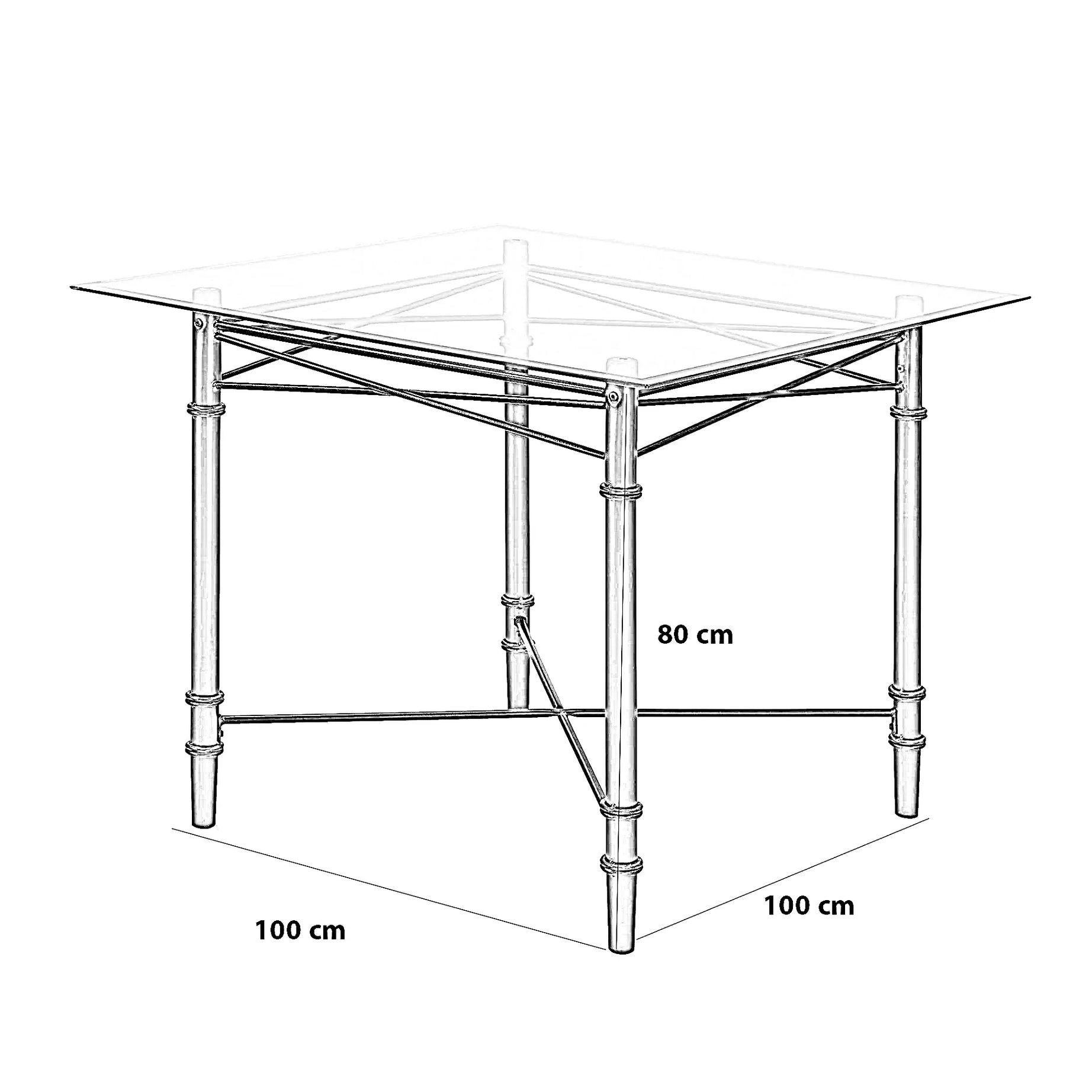 طقم سفرة ستيل وخشب ام دي اف، 5 قطع