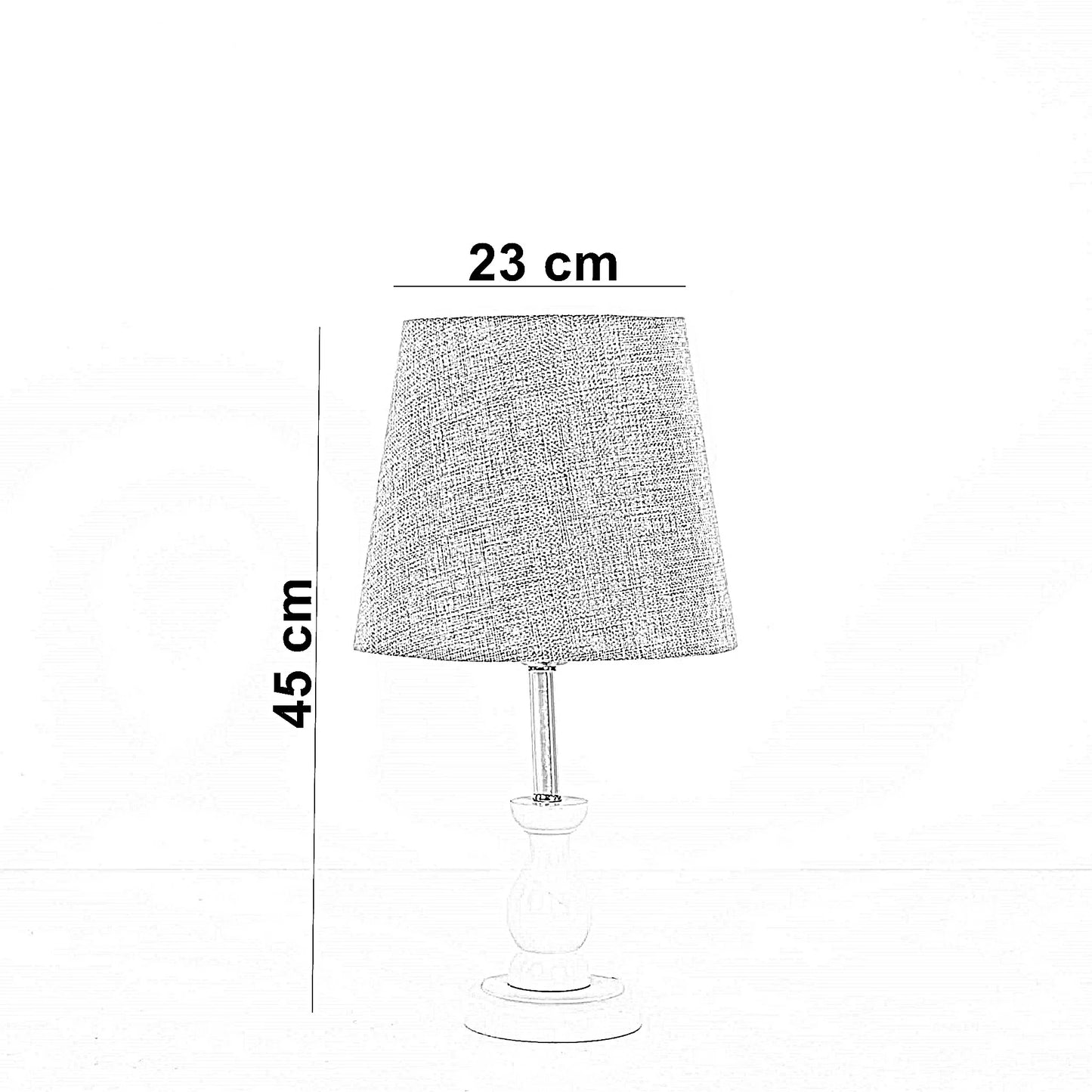 أباجورة خشب زان، 23*45 سم