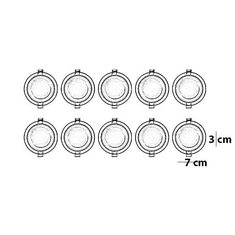 سبوت بلاستيك، 7*3 سم - 10 قطع