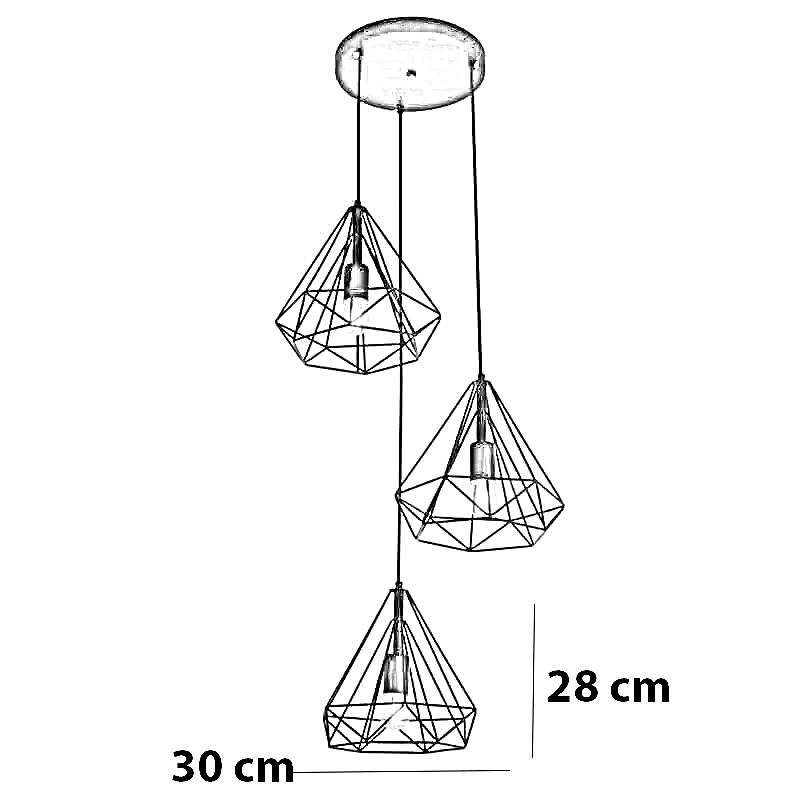 نجفة معدن، 30*28 سم