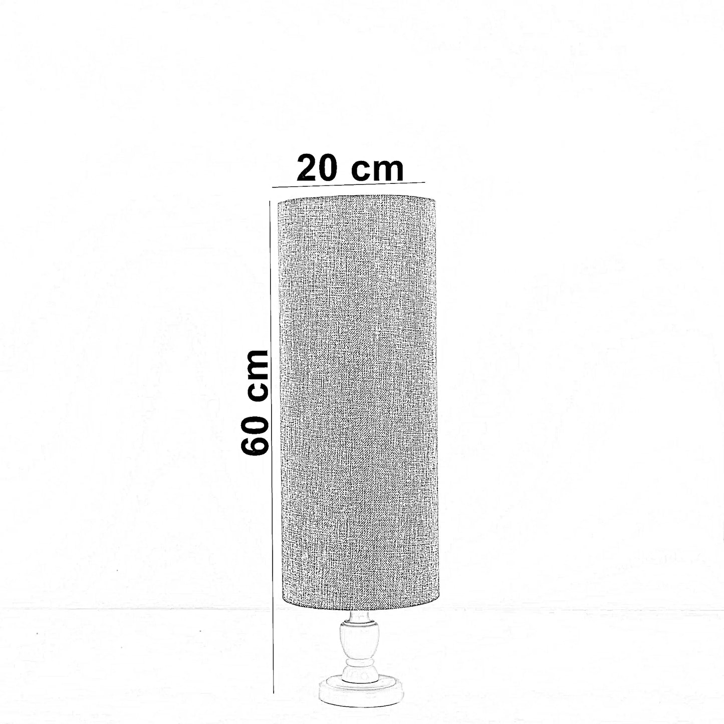 أباجورة خشب زان، 20*60 سم