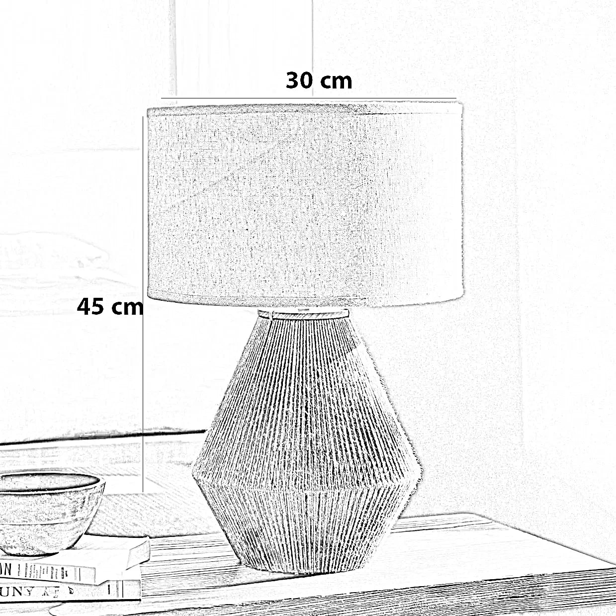 أباجورة ستيل، 30*45 سم
