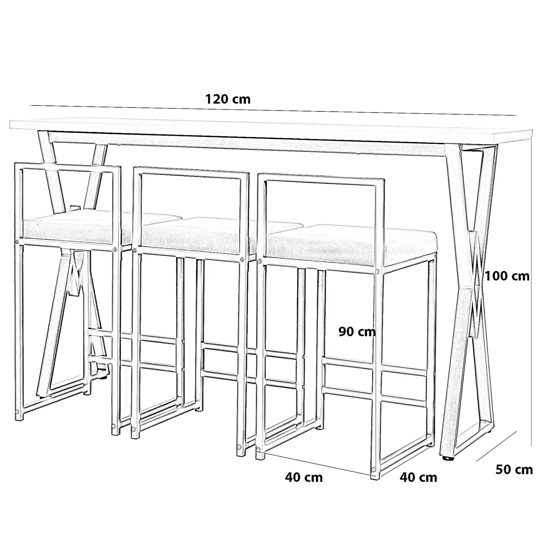 طقم سفرة ستيل وام دي اف، 4 قطع
