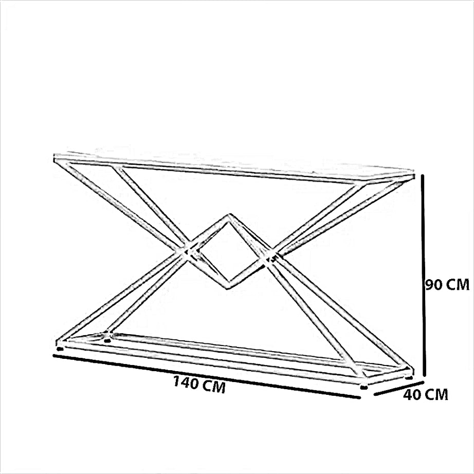 كونسول معدن، 140*40*90 سم