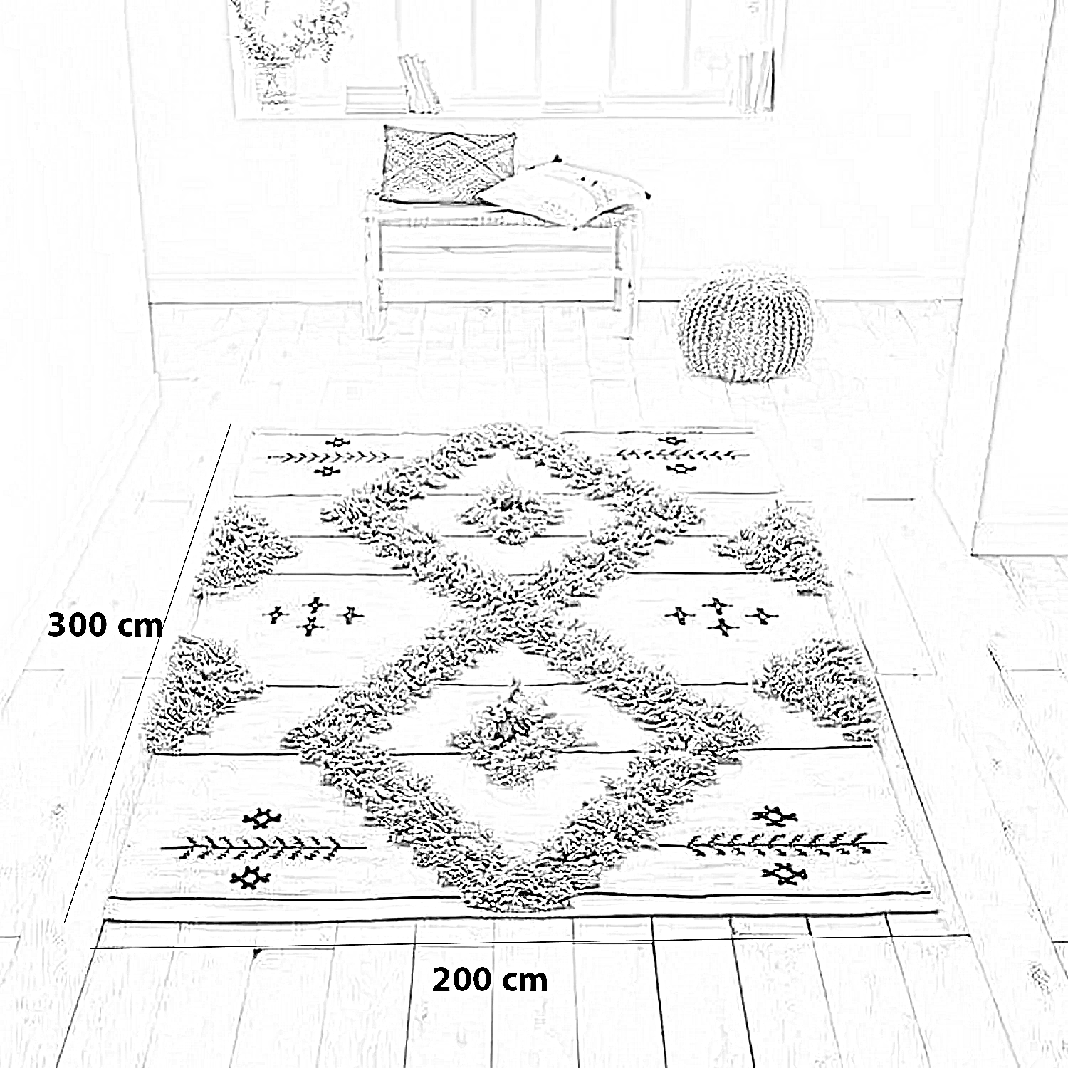 سجادة صوف، 200*300 سم