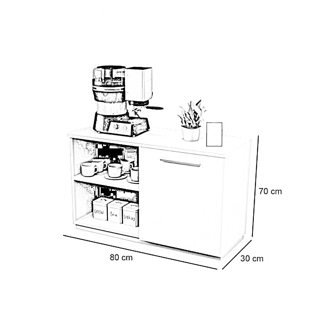 كوفي كورنر خشب ام دي اف، 80*30*70 سم