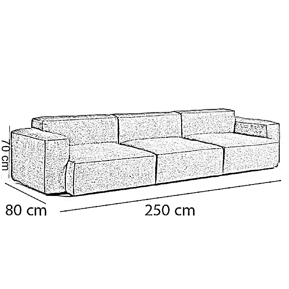 كنبة خشب زان، 250*85*70 سم