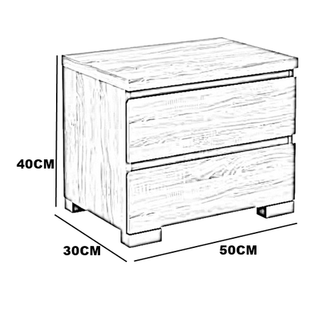 غرفة نوم كاملة، خشب ام دي اف - 4 قطع