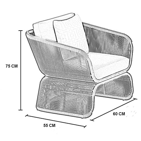 طقم خارجي ستيل و دوبار، 4 قطع